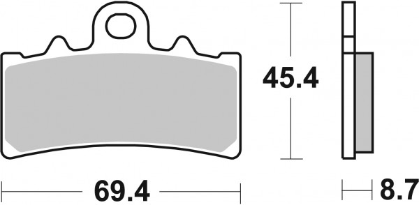 SBS Street Sinter Bremsbelag 877HS für KTM 390 Duke * 2013 - 2015