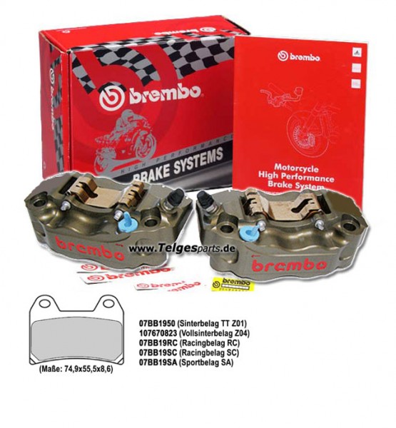Brembo High Performance - Radial Bremszangen CNC P4 30/34, 108 mm Kit li/re