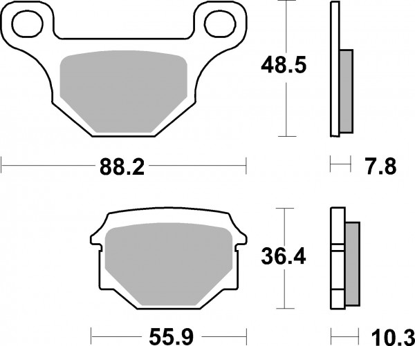 SBS Street Ceramic Bremsbelag 585HF für APRILIA RS-4 125 (AJP cal.) * 2011 - 2019