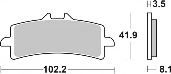 SBS Street Sinter Bremsbelag 841HS für KTM 1290 Super Duke R * 2014 - 2020